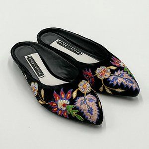 Alice + Olivia Abbey velvet mules